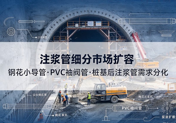 花垣注浆管细分市场扩容，隧道钢花小导管、PVC 袖阀管、桩基后注浆管需求分化